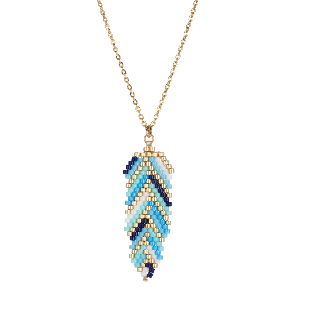 Hand Made Trendy Boho Jewelry Women Seed Beads Bracelets Necklace Earrings Leaf Miyuki Jewelry Set