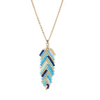 Hand Made Trendy Boho Jewelry Women Seed Beads Bracelets Necklace Earrings Leaf Miyuki Jewelry Set