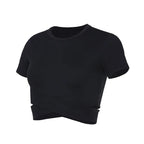 Women's Fitness T-shirts 2026 Clothing Gym Shirt Female Seamless Yoga Top Sportswear Crop Tops Sports Wear For Women T-shirt