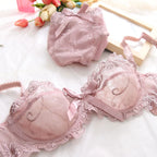 Logirlve Sexy Lingerie Female Push Up Bra Sets Seamless Bra For Women's Lace Underwear Two-piece Bralette Woman Set