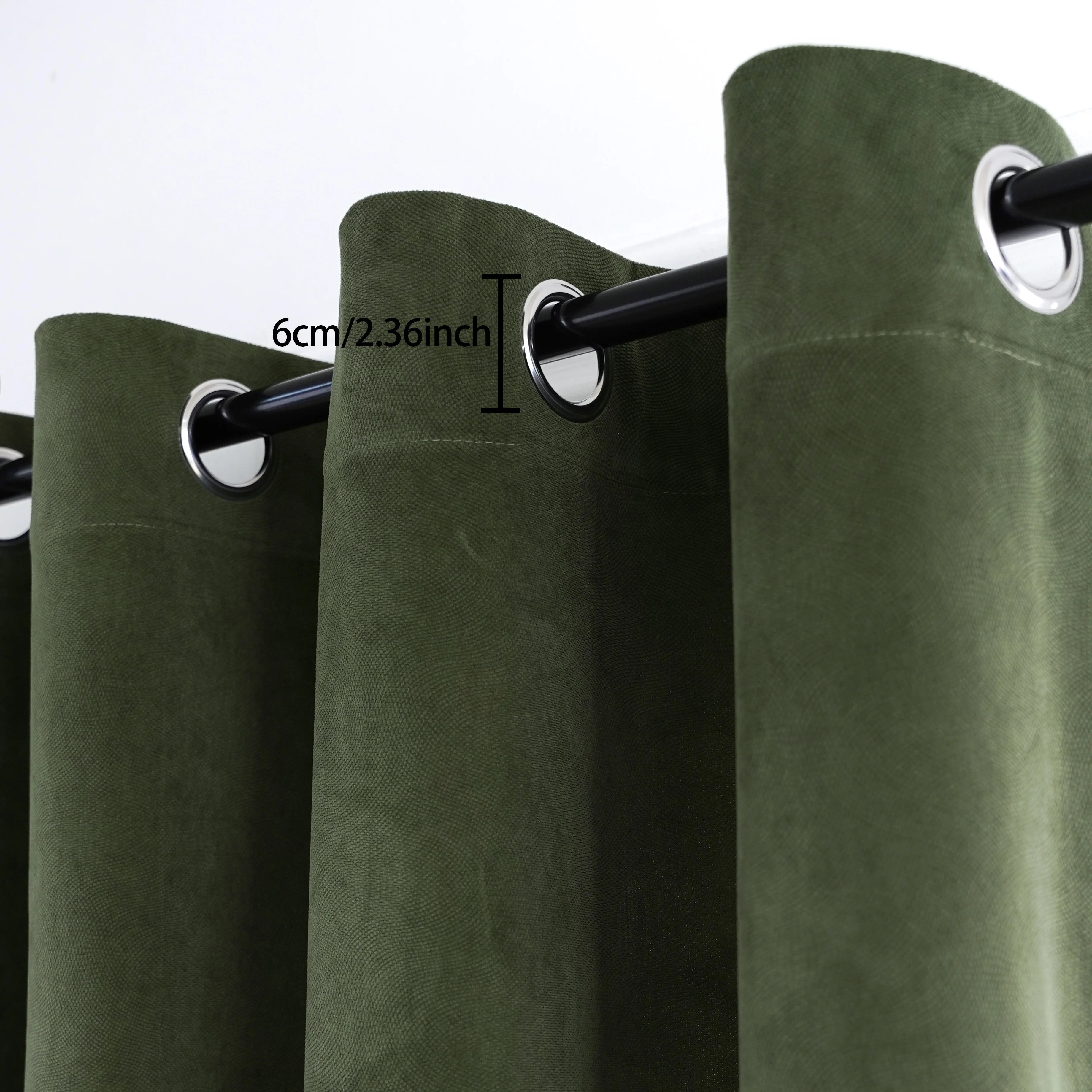 JA Super Soft Luxury Blackout Heat Insulation Shading Noise Reduction Curtains Green Velvet Modern Insulated