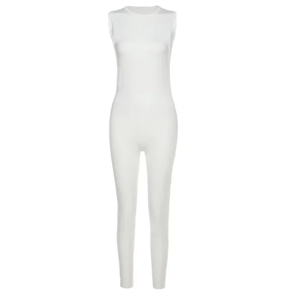 Hot Onsale 2026 Summer New Sleeveless Solid Color Sports Bodycon Jumpsuit Bodysuits Women One Piece Jumpsuits and Rompers Secondary image