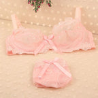 Logirlve Sexy Lingerie Female Push Up Bra Sets Seamless Bra For Women's Lace Underwear Two-piece Bralette Woman Set