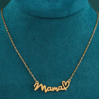 XL-B-05242 New Minimalist Design MAMA Heart-shaped Collarbone Chain Necklace, Popular on in Europe, America