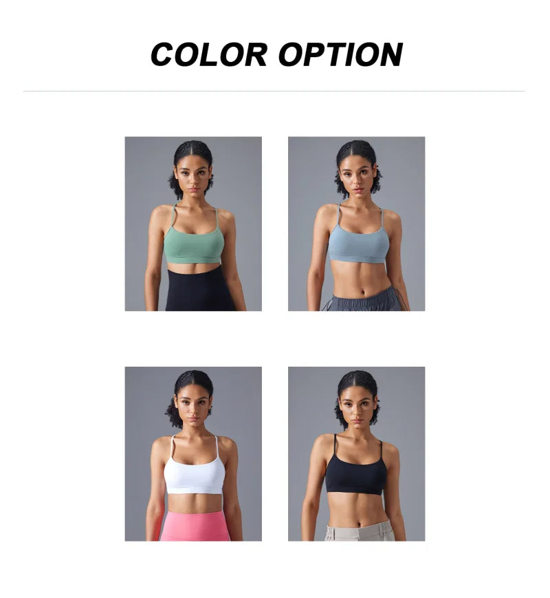 New Arrival High Quality Ladies Sports Bra Women Plain Solid Color Shockproof Women Underwear Slim Yoga Bra for Gym Active Wear