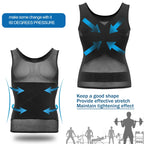 Shape Men Slimming Body Shaper Waist Trainer Vest with Tummy Control Girdle Posture Back Correction Abdomen Tank Top Shaperwear