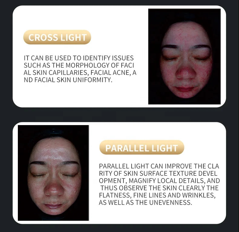 A 3D AI facial skin analyzer for hair diagnosis and professional analysis  with 8-spectrum beauty salon equipment