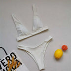 2026 Sexy Brazilian Bikini Swimwear Women Halter Push Up Bikini Set Swimsuit Female Lemon Print Bandage Biquini Bathing Suit XL