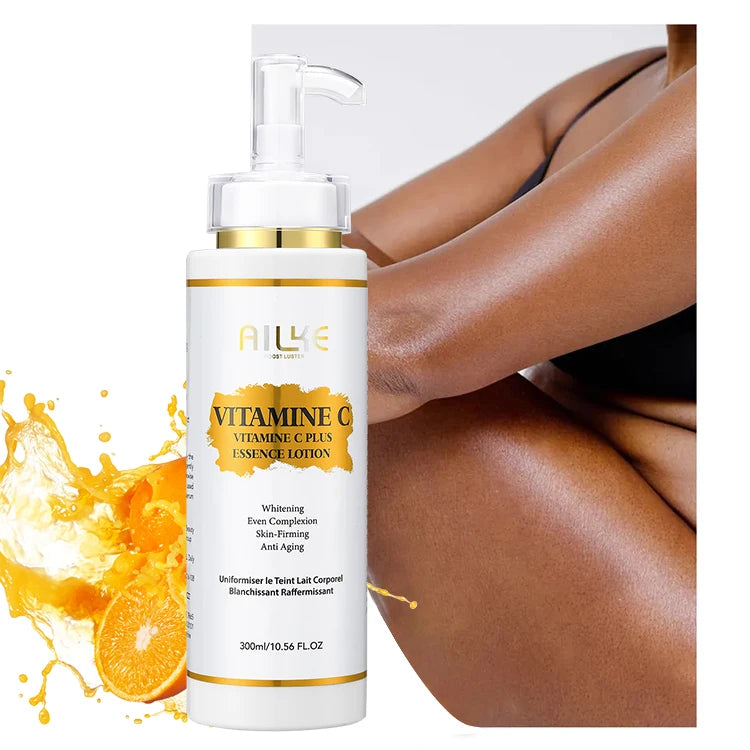 Ailke Beauty Best Natural Care Black Skin Moisturizing Anti Aging Vitamin c Lightening Body Lotion Private Label Skincare