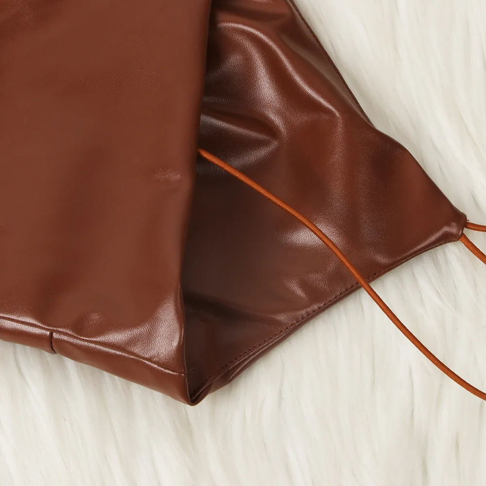 faux leather dress women dresses for women 2026 birthday outfits female dresses casual PU winter clothes