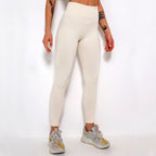 Ribbed Yoga Pants High Waisted Gym Leggings Sport Women Fitness Seamless Female Legging Tummy Control Running Training Tights