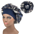 Large Size Satin Bonnet Paisley Print Bonnets for Women Beanies Women Hat Sleep Night Cap Designer Bonnets Long Braid Hat