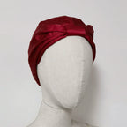 Women Sleep Hat Soft Pure Silk Charmeus Night Sleep Cap Hair Bonnet  Silk Comfortable Head Cover Wide Elastic Band Hair Loss Cap