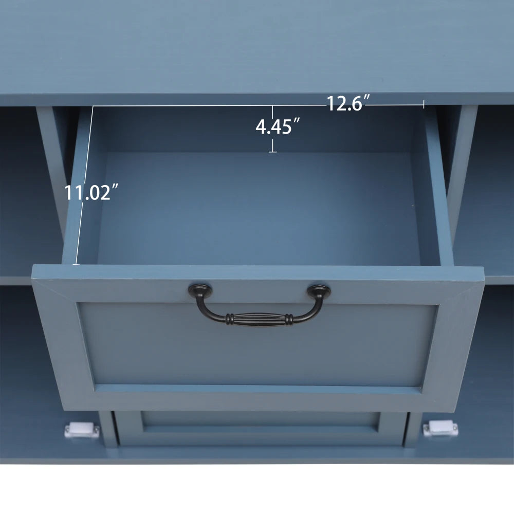 American Furniture 2-Door 3-Drawer Mirror Cabinet for Bedroom Living Room Study Home Bar Wine Cellar