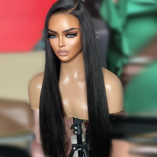 Wholesale 7X5 Partingmax Glueless HD Lace Pre Cut Straight Lace Front Brazilian Remy Human Hair Wigs for Black Women