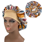 Large Size Satin Bonnet Paisley Print Bonnets for Women Beanies Women Hat Sleep Night Cap Designer Bonnets Long Braid Hat