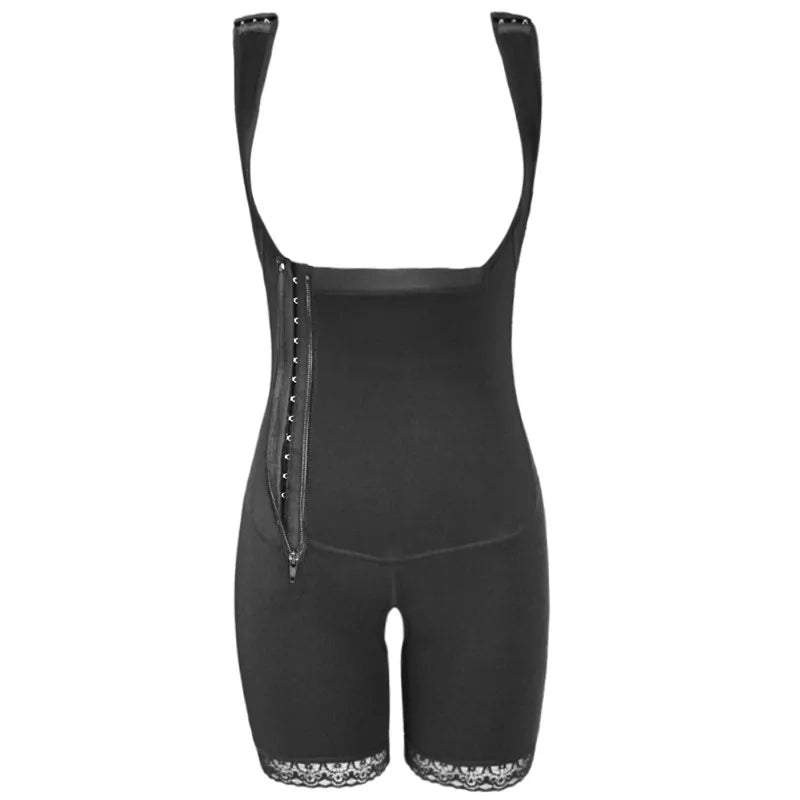Zip Waist Lace Slimming Shaper Corset Control Shapewear Butt Lifter Strap Body Shaper Underwear Bodysuit Women Plus Size S-6xl