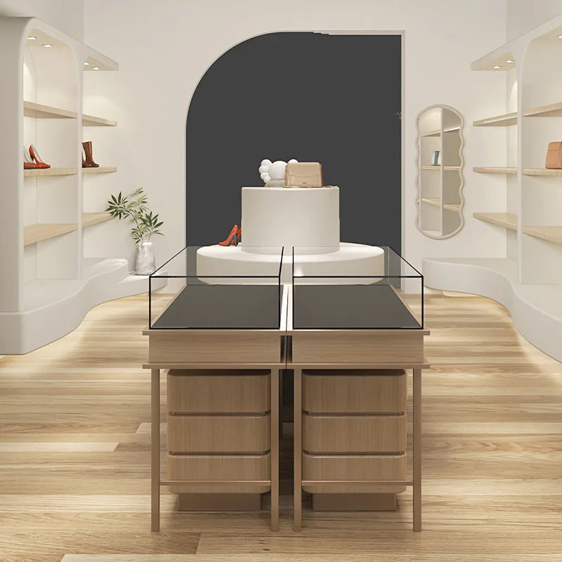Display Cabinets with Lights Thousands of Abyssal Mirror Display Cabinets Company Showroom Beauty Store Cosmetic Cabinets