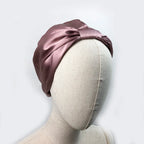 Women Sleep Hat Soft Pure Silk Charmeus Night Sleep Cap Hair Bonnet  Silk Comfortable Head Cover Wide Elastic Band Hair Loss Cap