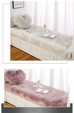 Luxury Imitation Fur Cushion Plush Sofa Carpet Faux Fur Sheepskin Rug Balcony Bay Window Mat Kid's Bedroom Fluffy Blanket White