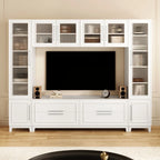 Modern Home Living Room Solid Wood Stand TV Cabinets Wooden Wall TV Cabinet Furniture Convertible Extendable Foldable Features