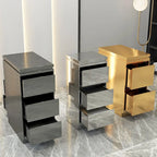 Modern Simple Luxury Gold Silver Black Salon Beauty Barber Trolley With Drawers Salon Trolley Hairdressing Stool Salon Furniture