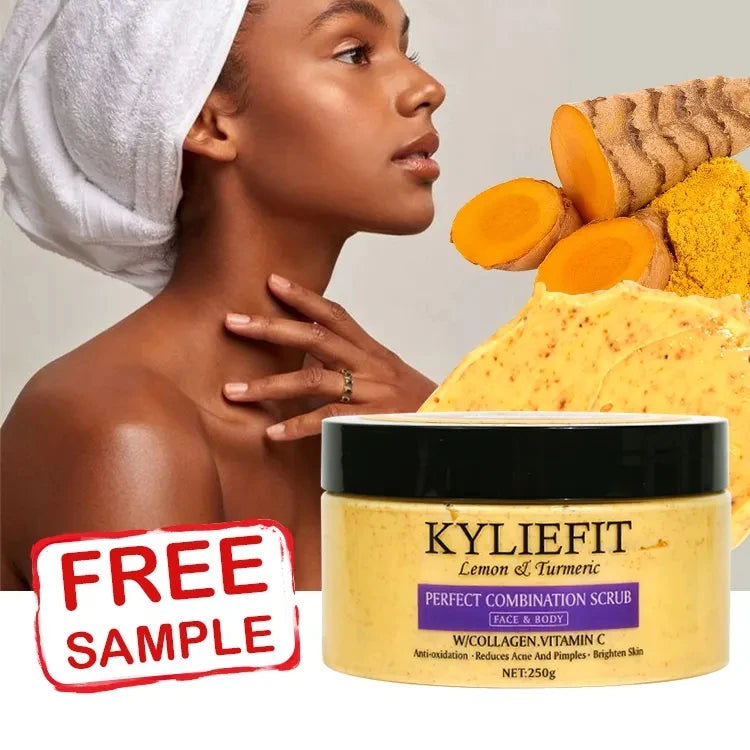 Kyliefit Hot Selling Lightening Exfoliating Face Papaya Natural Organic Scrubs Vegan Sea Salt Body Turmeric Scrub Main image