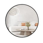 Simple Style Mirror Custom Large  Sliver Gold Black Aluminium Frame Wall Hanging Round  Dia Mirror 80cm 60cm 40cm  Dia 90cm
