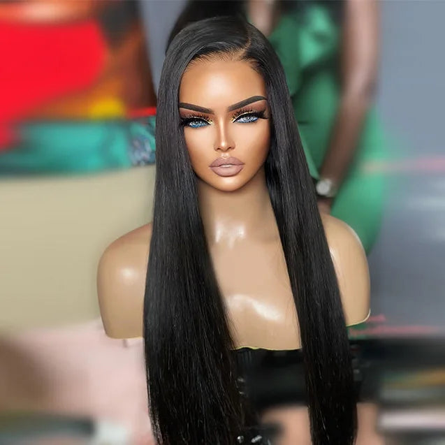 Wholesale 7X5 Partingmax Glueless HD Lace Pre Cut Straight Lace Front Brazilian Remy Human Hair Wigs for Black Women Secondary image