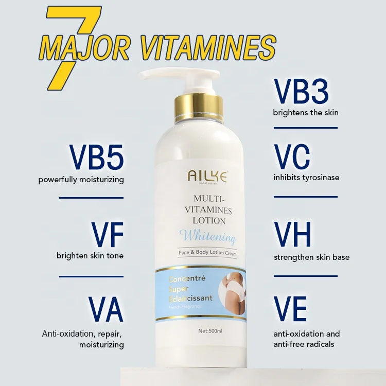 Ailke Forever Beauty Lightening Nature Essence Strong Bleaching Legs Face and Whitening Body Lotion Cream