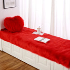 Luxury Imitation Fur Cushion Plush Sofa Carpet Faux Fur Sheepskin Rug Balcony Bay Window Mat Kid's Bedroom Fluffy Blanket White