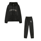 Diamonds Tracksuit 2 Piece Set Women Oversize Hoodies Sweatshirt Sweatpants Joggers Sport Pant Suits Femme Outfits Sweatsuits