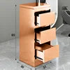 Modern Simple Luxury Gold Silver Black Salon Beauty Barber Trolley With Drawers Salon Trolley Hairdressing Stool Salon Furniture