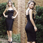 New 2026 Women Sexy Celebrity Midi Red White HL Elastic Bandage Dress Spaghetti Strap Club Bodycon Party Dress Wholesale HL434