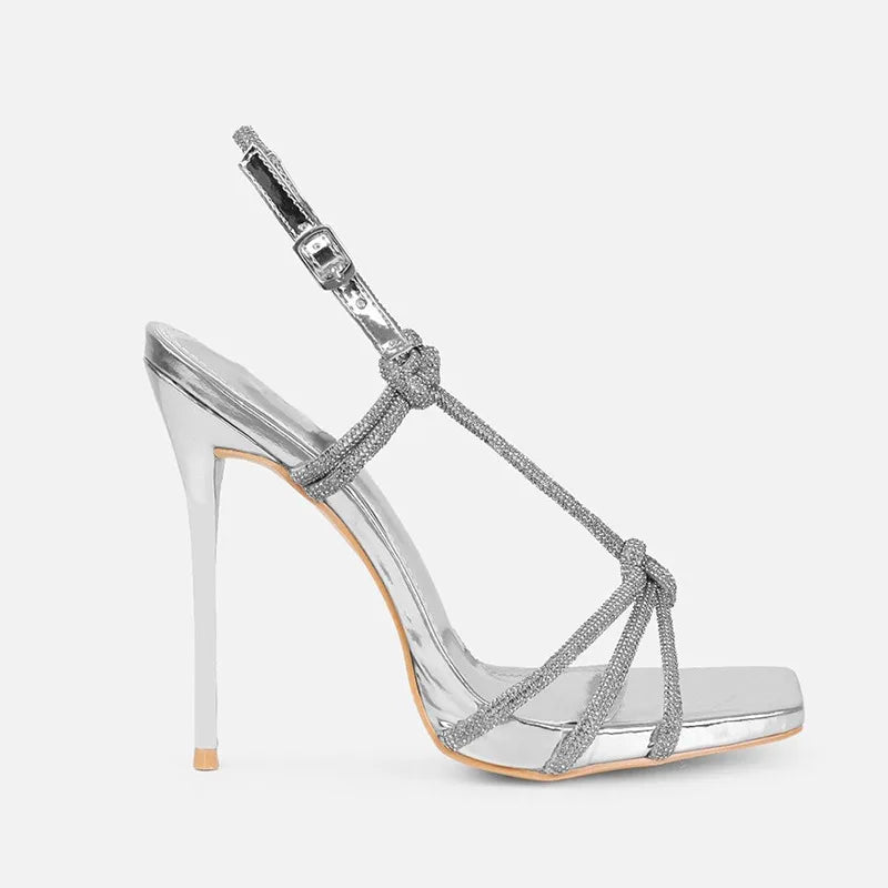 2026 New Design Women's Exposed Toe Thin Strap High Heels for European and American Women Wear Secondary image