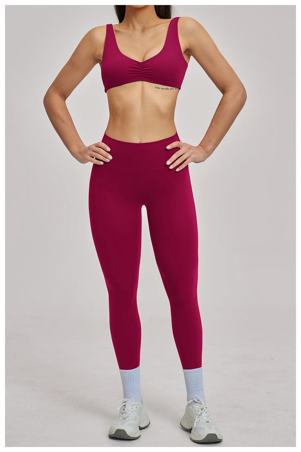 Custom logo Tummy Control Skin Friendly Solid Yoga Outfit Set Gym High Elastic Fitness Sets for Women