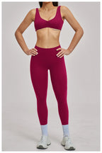 Custom logo Tummy Control Skin Friendly Solid Yoga Outfit Set Gym High Elastic Fitness Sets for Women