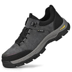 OEM Service Cow Genuine Leather Waterproof Anti Slip Hiking Work Shoes for Men
