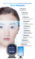 A 3D AI facial skin analyzer for hair diagnosis and professional analysis  with 8-spectrum beauty salon equipment