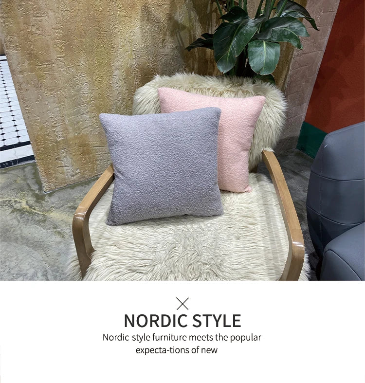 Plush Cushion Cover Cozy Faux Fur Teddy Pillow Cover For Sofa Living Room 18x18 Decorative Pillows Nordic Home Decor Pillowcase