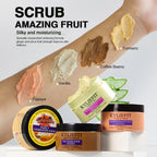 Kyliefit 4 Color Salt Whitening Exfoliating Skin Care Fruit Base Facial Body Wash Scrub Cream