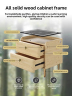 Modern Simple Luxury Smart Bedside Table New Solid Wood Multi-Functional Wireless Charging Accessible Internet Bedroom Furniture