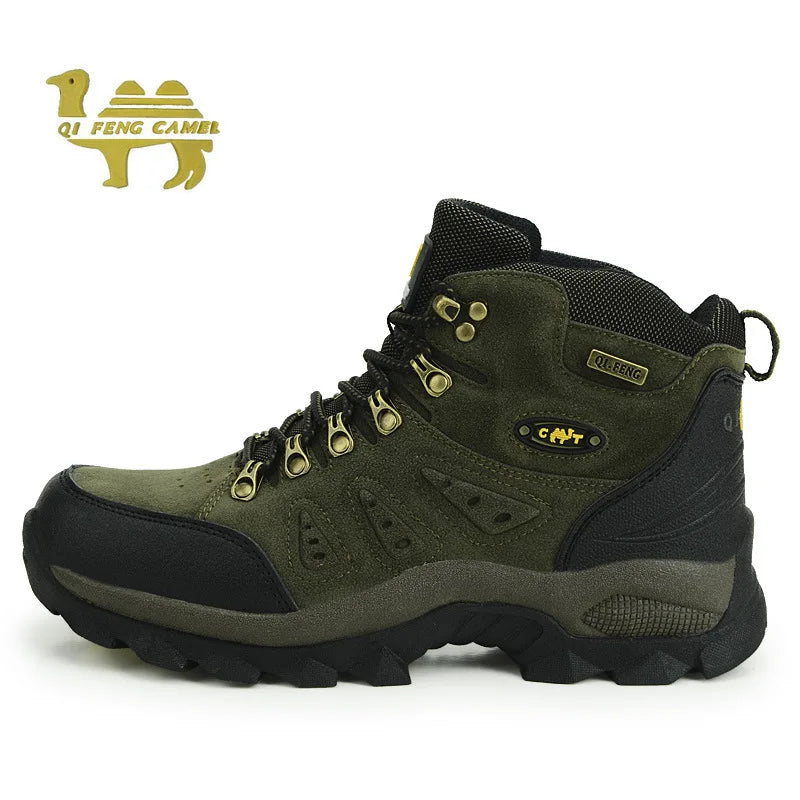 Hot Selling High Quality Mid-Top Outdoor Sports Hiking Shoes Large Size Leather Leisure Shoes for Couples for Autumn Winter
