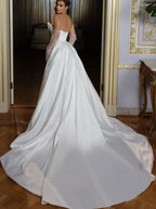 2023 Bridal Dress Mermaid Wedding Gowns Sexy Africa Bridal Wedding Dress with Detachable Train Stain Wedding Dresses