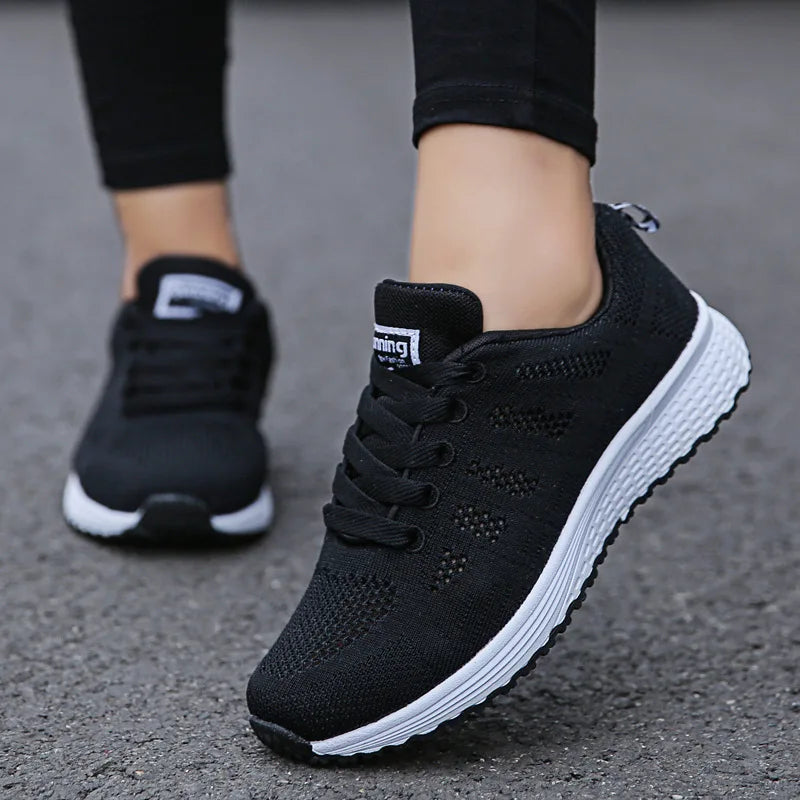 Women Casual Shoes Fashion Breathable Walking Mesh Flat Shoes Sneakers Women 2021 Gym Vulcanized Shoes White Female Footwear Secondary image