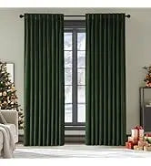 JA Super Soft Luxury Blackout Heat Insulation Shading Noise Reduction Curtains Green Velvet Modern Insulated