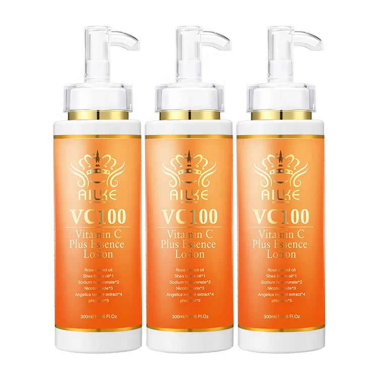 Ailke 300Ml Vc Repair Skin Soothing Brightening Moisturizing Whitening Body Lotion for Women