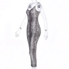 leopard print sleeveless V-neck sexy Hipster Fashion midi dress spring women fashion streetwear Christmas party outfits