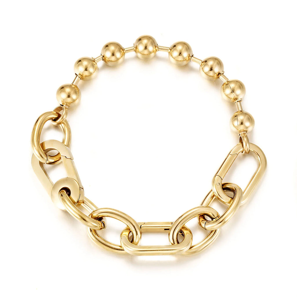 Gold Plated Stainless Steel Link Chain Bracelet Butterfly Shape Buddhism Religious for Anniversary Occasions