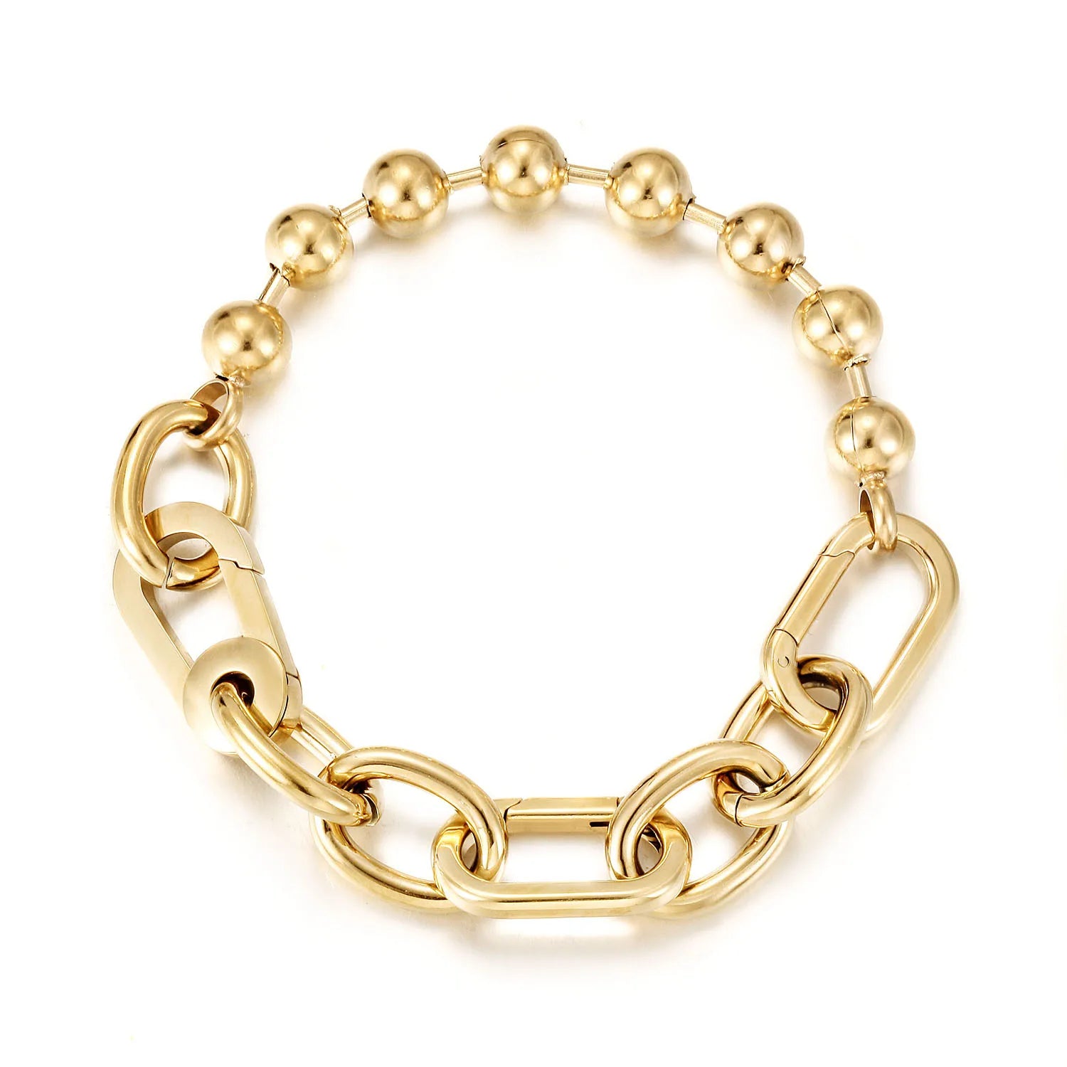 Gold Plated Stainless Steel Link Chain Bracelet Butterfly Shape Buddhism Religious for Anniversary Occasions